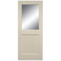 2 Panel Primed Glazed Back Door (H)1981mm (W)762mm