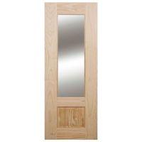 2 Panel Clear Pine Glazed Internal Door (H)1981mm (W)838mm