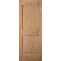 2 panel arched oak veneer internal unglazed door h1981mm w610mm