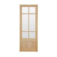 2 Panel Clear Pine Glazed Internal Door (H)1981mm (W)686mm