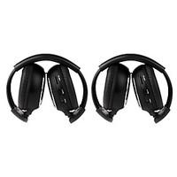 2 pcs infrared stereo car wireless headphone ir 2011d