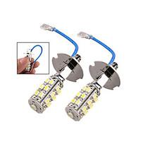 2 x car h3 25 smd led white headlight fog light lamp bulbs