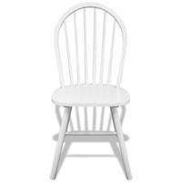 2 Wooden Dining Chairs Round White