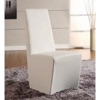 2 x Fredo White Faux Leather Dining Chair