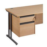 2 drawer fixed pedestal beech beech 2 draw fixed pedestal with graphit ...