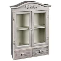 2 Drawer Glazed Wall Cabinet