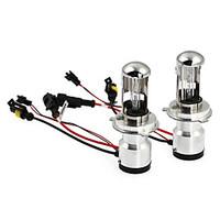 2 x car h4 h4 3 hilo front light headlight white bi xenon hid bulb 35w ...