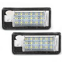 2 white 18 smd led license plate lights lamps bulbs for audi a3 a4 8e  ...