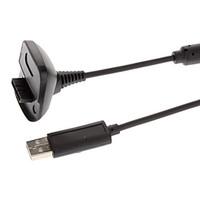 2 in 1 dedicated charging and connecting cable for xbox 360 black