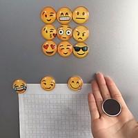 2 pcs Cute Round Cartoon Smile Emoji Face Refrigerator Sticker Fridge Magnet Toy Random Emoji