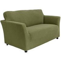2-Seater Sofa Cover, Green, Polyester and Elastane