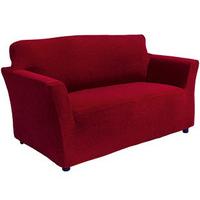 2-Seater Sofa Cover, Wine, Polyester and Elastane