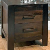 2 Drawer Walnut Nightstand