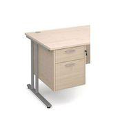 2 DRAWER FIXED PEDESTAL IN MAPLE 1 FILING & 1 SHALLOW DRAWER LOCKABLE ACCEPTS BOTH A4 & FOOL