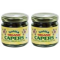 (2 Pack) - Sunita - Org Capers in Olive Oil | 125g | 2 PACK BUNDLE