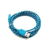 2 Pakcs 2M 6ft Micro USB Charging and Data Sync Cord Cable Fabric Braided Woven for Samsung HTC Android Devices