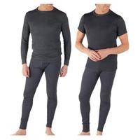 2 pairs mens winter thermal short sleeve long sleeve t shirt long john ...