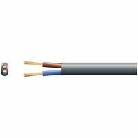 2 core oval mains PVC, 2 x 16/0.2mm, 3A, Black, 100m