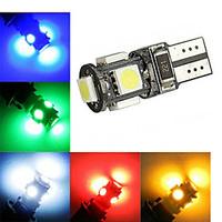 2 pcs ding yao T10 2W 5X SMD 5050 120LM Cool White/Red/Blue/Yellow/Green Decorative Decoration Light DC 12V