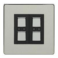 2 Gang Dimmer 250W - Chrome