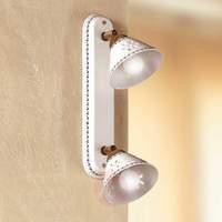 2-bulb NONNA wall light, made of white ceramic