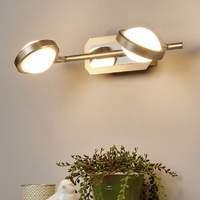 2-bulb Manja LED wall light with switch