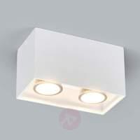 2-bulb surface-mounted downlight Carson in white