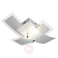 2-bulb glass ceiling lamp Elina with LED light