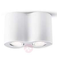 2-bulb LED surface-mounted ceiling light Pillar