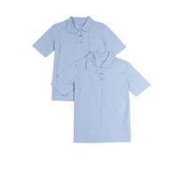 2 pack girls pure cotton polo shirts