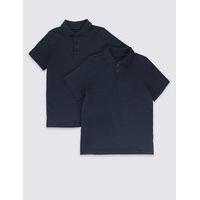 2 pack unisex pure cotton polo shirts