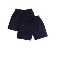 2 Pack Boys\' Pure Cotton PE Shorts