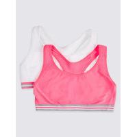 2 Pack Seamfree Sports Crop Tops (9-16 Years)