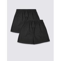 2 pack unisex pure cotton shorts