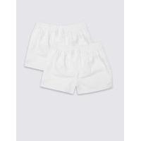 2 pack unisex pure cotton shorts