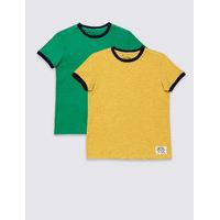 2 Pack Cotton Rich T-Shirts (3-14 Years)