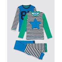 2 Pack Pure Cotton Pyjamas (9 Months - 8 Years)