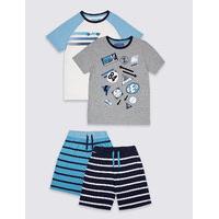 2 Pack Short Pyjamas (3-16 Years)