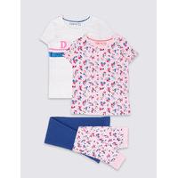 2 Pack Cotton Printed Pyjamas with Stretch (3-16 Years)