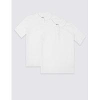 2 pack girls pure cotton polo shirts