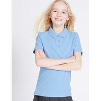2 pack girls slim fit cotton polo shirts