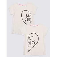 2 Pack Short Sleeve Tops (3-14 Years)