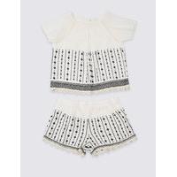 2 Piece Pure Cotton Top & Shorts Outfit (3 Months - 5 Years)