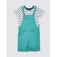 2 Piece T-Shirt & Dungarees Outfit (3 Months - 5 Years)