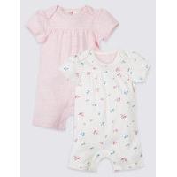 2 Pack Pure Cotton Rompers