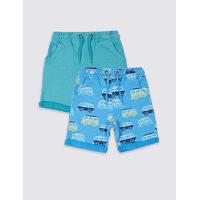 2 Pack Cotton Rich Shorts (3 Months - 5 Years)
