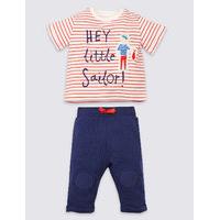 2 piece little sailor top bottom outfit