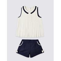 2 Piece Pure Cotton Top & Shorts Outfit (3 Months - 5 Years)