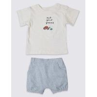 2 Piece Pure Cotton Top & Shorts Outfit