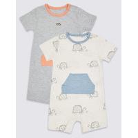 2 Pack Pure Cotton Tortoise Romper